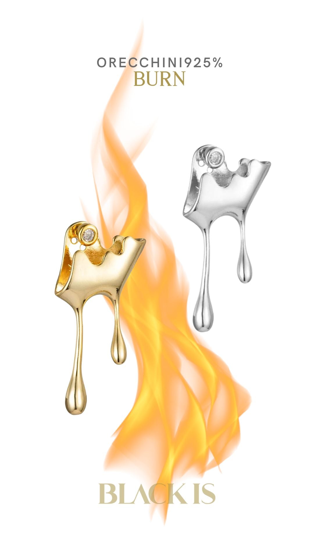 MONO ORECCHINO FLAME DROP